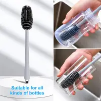Silicone Bottle Cleaning Brush Bottle Cleaner for Washing Baby Bottles Handle Brush — 2