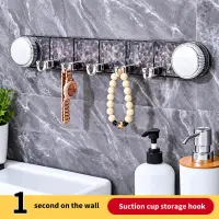 Multipurpose Rotating Suction Cup Hook with Strong Adhesion for Kitchen Supplies and Bathroom Organization — 3