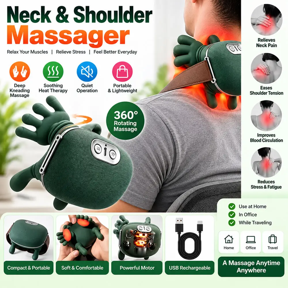 Master Hand Neck & Shoulder Massager – হিট থেরাপি