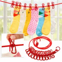 ১২ ক্লিপ স্ট্রেচেবল কাপড় শুকানোর দড়ি / 12 Clip Portable Laundry Rope — 5