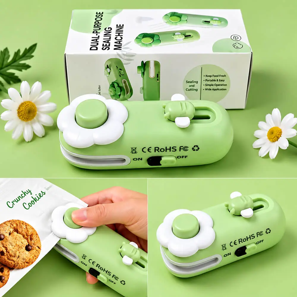 Dual-Purpose Mini Portable Bag Sealing Machine (রিচার্জেবল)