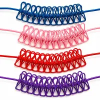 ১২ ক্লিপ স্ট্রেচেবল কাপড় শুকানোর দড়ি / 12 Clip Portable Laundry Rope — 4