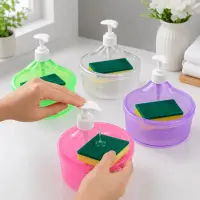 2-in-1 Dishwashing Soap Dispenser / ২-ইন-১ লিকুইড সোপ ডিসপেনসার বক্স — 2