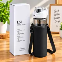 1.5L Glass Water Bottle with Shoulder Strap – ১.৫ লিটার কাঁচের পানির বোতল — 3