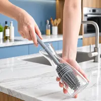 Silicone Bottle Cleaning Brush Bottle Cleaner for Washing Baby Bottles Handle Brush — 5