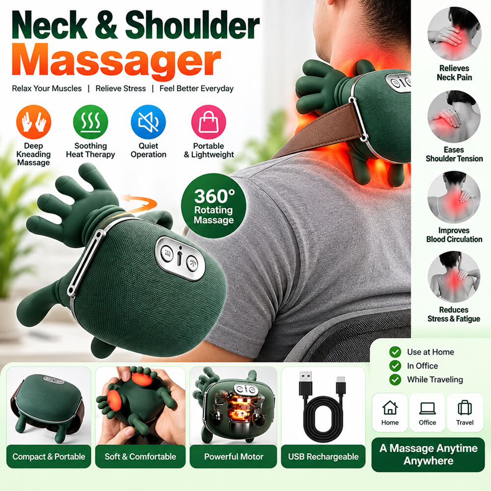 Master Hand Neck & Shoulder Massager – হিট থেরাপি