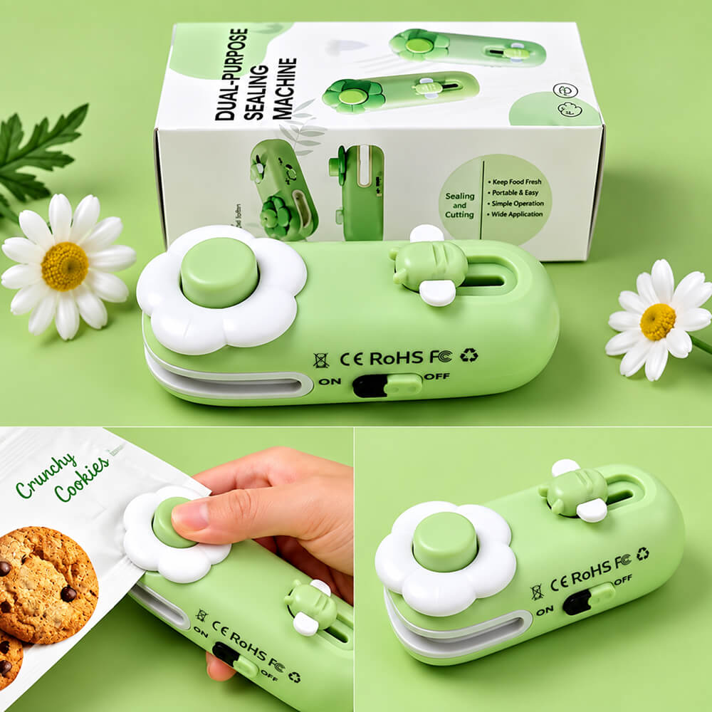 Dual-Purpose Mini Portable Bag Sealing Machine (রিচার্জেবল)