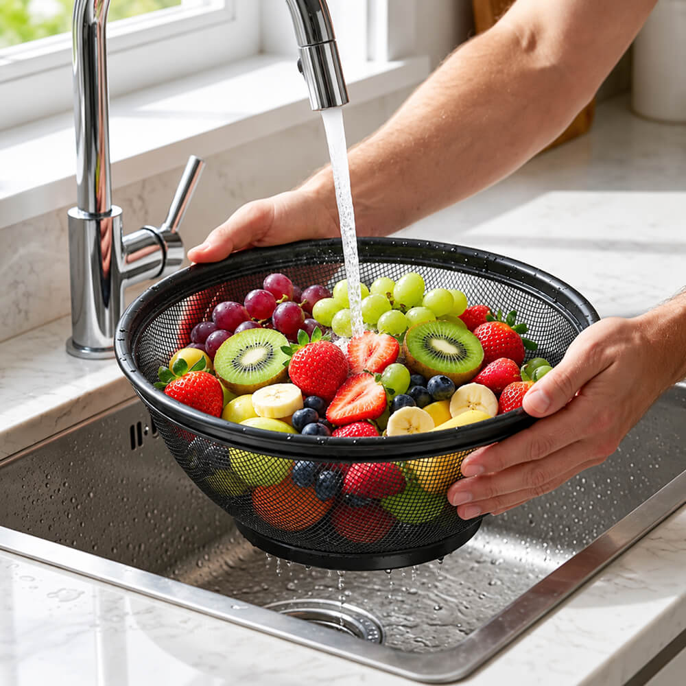 প্রিমিয়াম ব্ল্যাক রিম ভেজি বাস্কেট ও বোল / Premium Black Rim Veggie Basket & Bowl