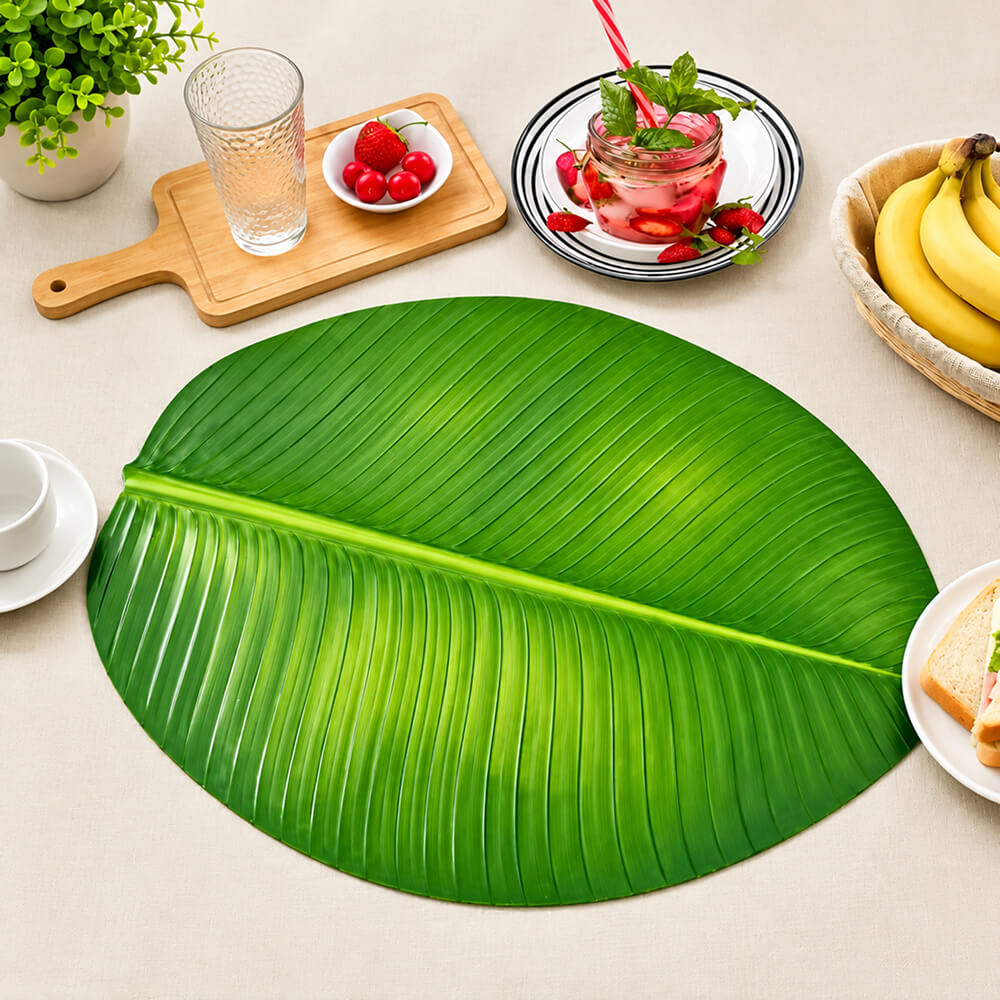 ৬ পিস কলা পাতা ডাইনিং টেবিল ম্যাট / 6 Pcs Banana Leaf Table Mat Set